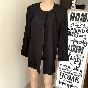 Vintage Women’s Black Classic Blazer / Jacket Size 16